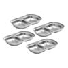 SOGA 15cm Silver Divided Sauce Pan – 2 Compartments