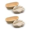 2PK Brunswick Bakers Oval Rattan 25cm Bread Banneton w/ Lining Sourdough Basket