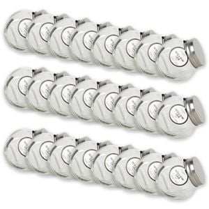 24PK Glass & Co Willow Premium Tilt Silver Screw Lid Storage Jar 150ml Clear