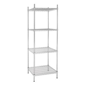 Vogue 4 Tier Wire Tower Unit Shelving Kit Galvanised Zinc 1830x610x610mm Commercial Kitchen Storage