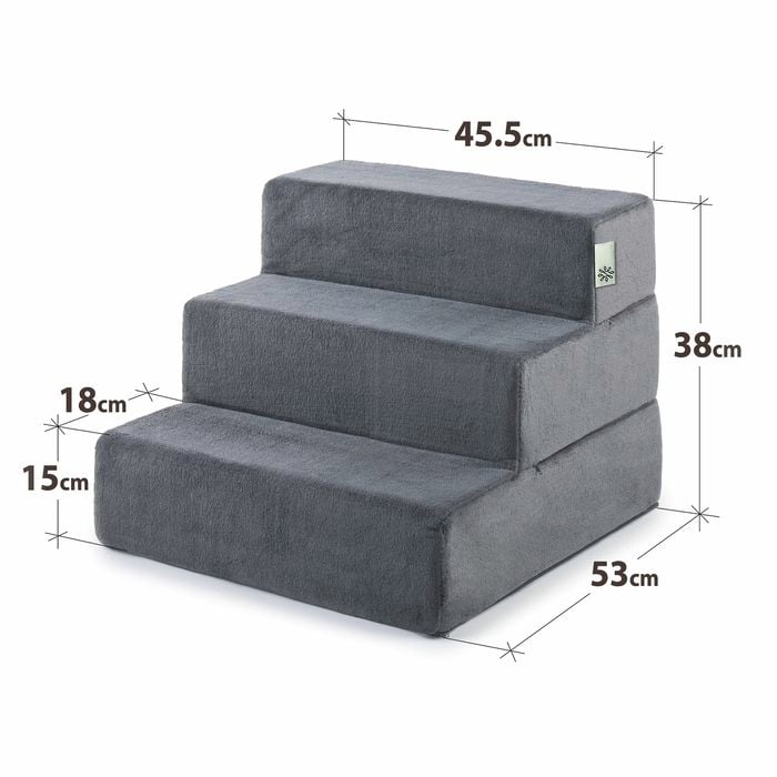 Zinus 3 Step Pet Stairs Ramp Ladder Charcoal Bunnings Australia