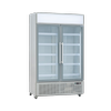 Exquisite DC1010P Two Glass Door Upright Display Refrigerators White 850 Litre