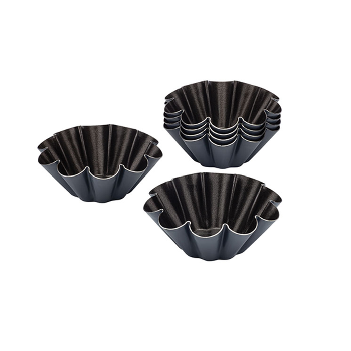 Matfer Bourgeat Exopan Brioche Mould - 75mm, Non-Stick, Pack of 12
