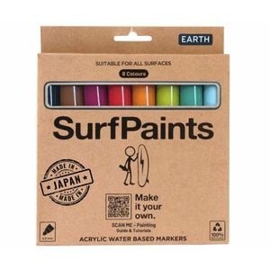 Earth Acrylic Paint Pens - 4mm Durable Bullet Nibs for All Surfaces - Premium Japanese Quality