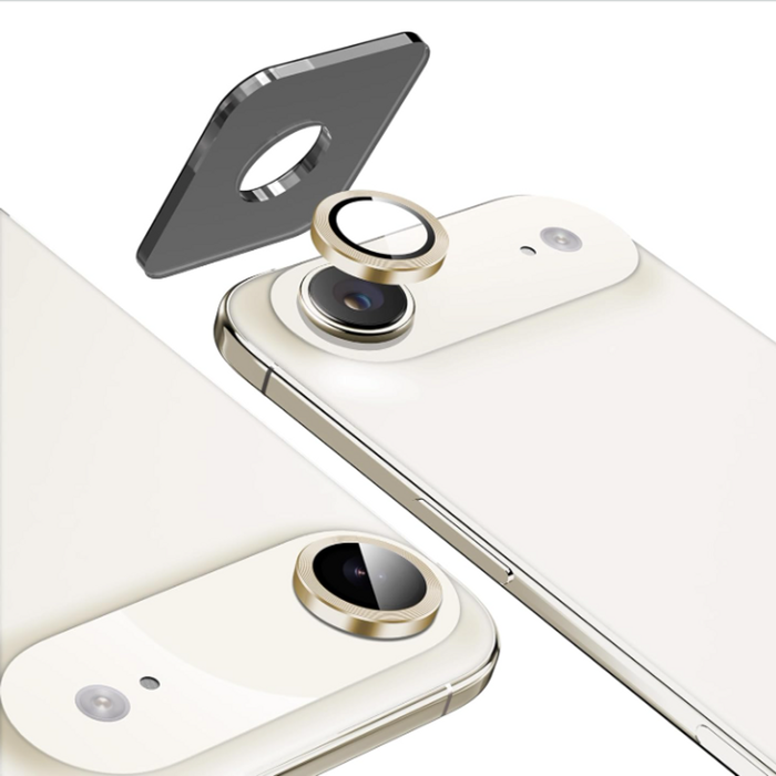 Metal Camera Lens Glass Individual Eagle Protector Cover - For Apple iPhone 17 Air (Champagne)