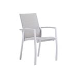 FurnitureOkay Marina Aluminium Outdoor Dining Chair - White