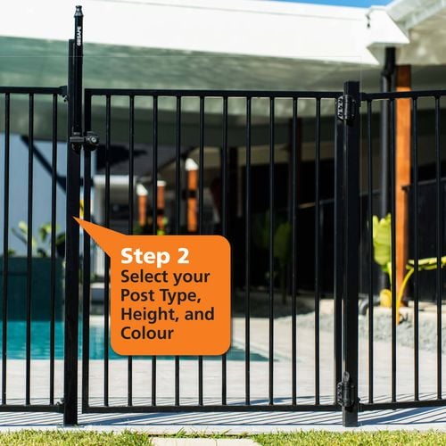 ProtectorAl 975 x 1200mm Surfmist Aluminium Pool Loop Top Gate ...