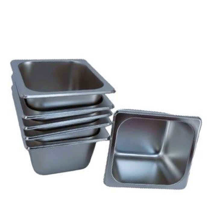 LCE Gastronorm GN Pan One Sixth Size 1/6 GN Pans 100mm (Pack of 6)