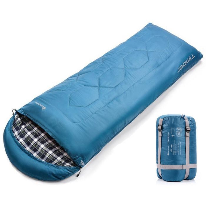 METEOR 220x80cm Blue Rectangular Sleeping Bag with Hood