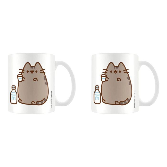 2PK Pusheen Yum Cartoon Cat Coffee Mug 36.3x9.5x11cm White