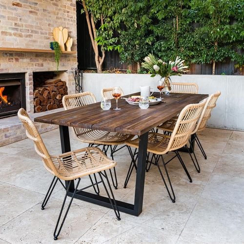 Hartman Sorrento Timber Outdoor Dining Table Bunnings Australia