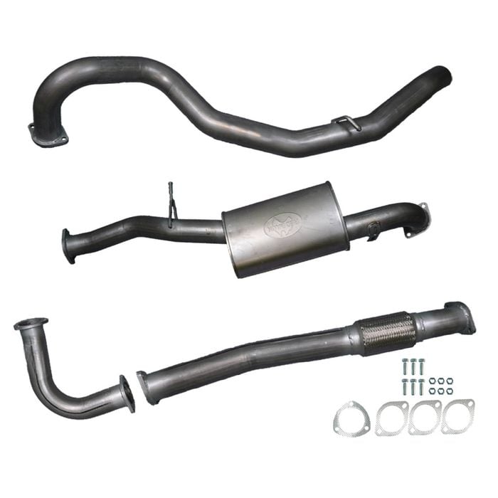 Ignite Exhausts Dump Pipe Back For Nissan Gu Patrol 4.2l Turbo Diesel Wagon 3" Inch / Muffler Raw Aluminised Steel
