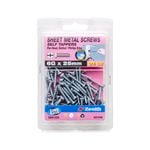 Zenith 6g x 25mm Sheet Metal Self Tapping Pan Head Slotted Phillips Drive Screws - 100 Pack