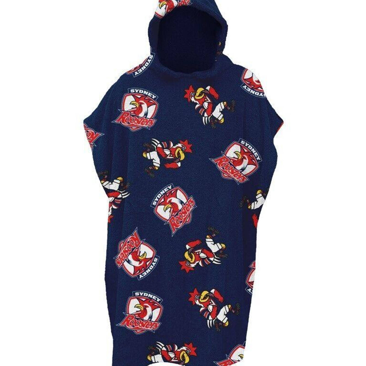 NRL Youth Hooded Towel - Sydney Roosters - Kids - Beach Bath - OSFM ...