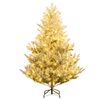 Costway 1.8M Snow Flocked Artificial Christmas Tree  8 + 5 Lighting Modes w/Auto Timer