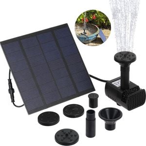 Solar Water Fountain 7V/1.8W with 6 Nozzles