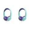 2PK Liquid Ears Kidz 3.5mm Wired On-Ear Headphones Mint Lavender
