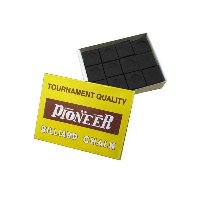 12PK Formula Sports Pioneer Cue Chalk Snooker/Billiard Accessory Square Black