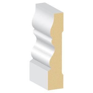 Hume 85 x 18mm 5.4m Moulding White MDF Primed Replica
