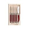 Laguiole Jean Neron 6pc. Butter/pate Knife Set - Red