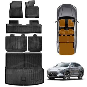 Floor Mats Boot Liner for BYD SEALION 6 SEALION6 2024-Onwards Car Trunk Back Seat Protector Kick Mat