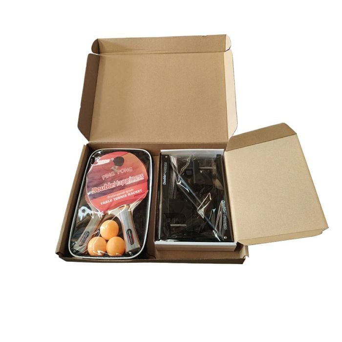 Leaf Living Dhs Table Tennis Paddle Set - 2 Bats, 3 Balls, Adjustable Net, Beginner & Family Play Kit