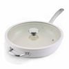 Circulon Halo With Laserdefense(tm) Ceramic Nonstick Induction 30cm Covered Skillet Pearl White