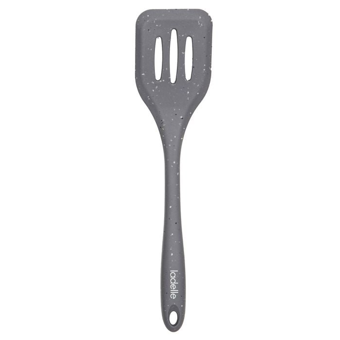 Ladelle Craft Grey Speckled Silicone Slotted Turner Cooking/serving Utensil