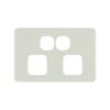 DETA Antique White S-Line Double Power Point Cover Plate