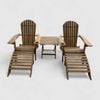 Susu 5-Piece Adirondack Outdoor Sunlounge Set with Leg Rests