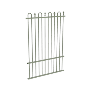 ProtectorAl 350 - 1200 x 1800mm Pale Eucalypt Aluminium Loop And Spear Pool Fence Panel With Mid Rail