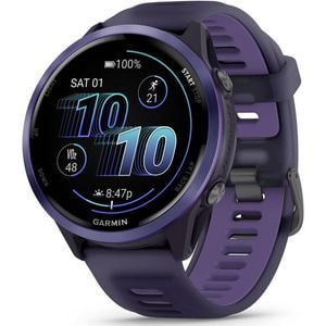 Garmin Forerunner 570 47mm GPS Running Smartwatch - Indigo Aluminum with Translucent Imperial Purple/Indigo Band