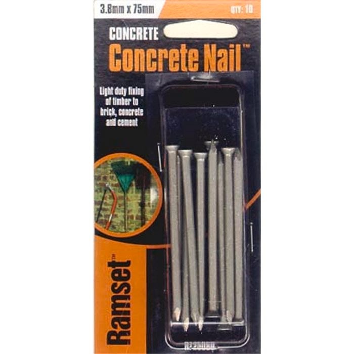 Ramset Concrete Nail 3.8 x 75mm 10pk