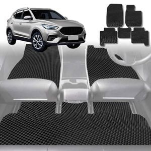 6D Diamond Car Floor Mats for MG ZS ZST 2017-Current-Full Set-Black-Outback GT