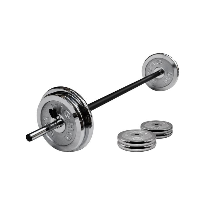 37kg Weight Set - 7.5kgx2 + 10kgx2 + 140cm Hollow Bar