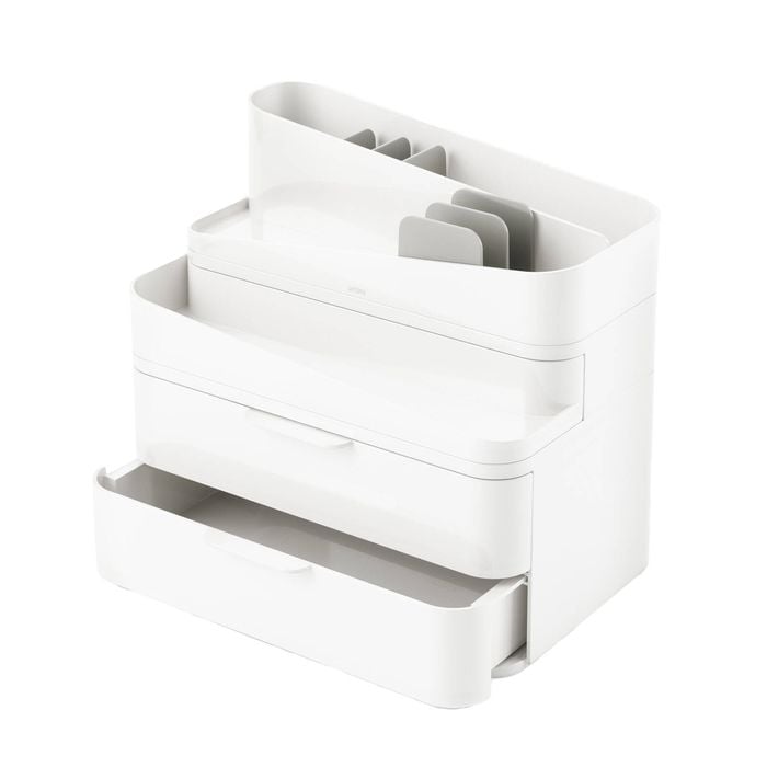 Umbra Glam Organiser Large White & Grey 26.7x18.4x24.8cm