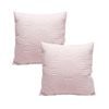 SOGA 2X 50cm Pink Textured Geometric Pattern Decorative Throw Pillow