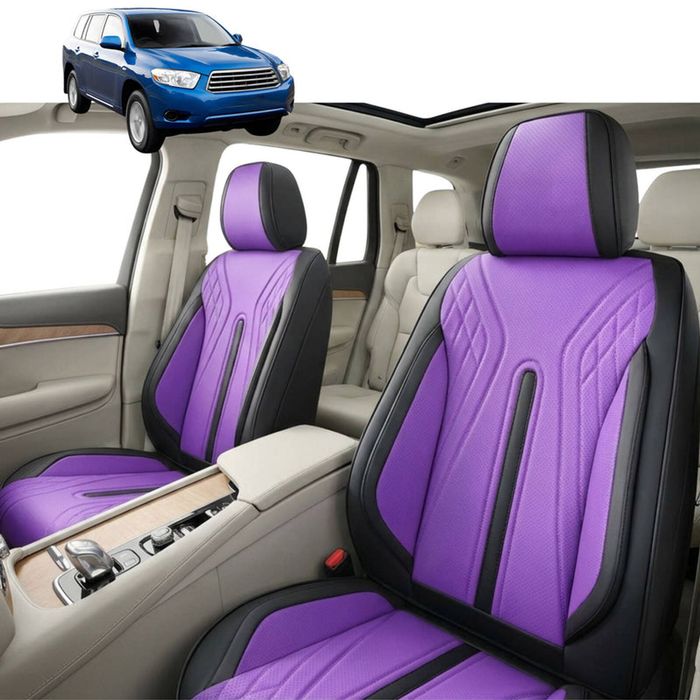 Australian Goose Front Seat Covers for Toyota Kluger 2007 - 2013 (XU40) - PU Leather, Purple (2pc)
