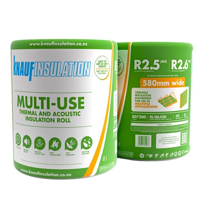 Knauf Insulation Multi-Use Roll R2.6 90mm x 580mm x 8500mm 4.93m2