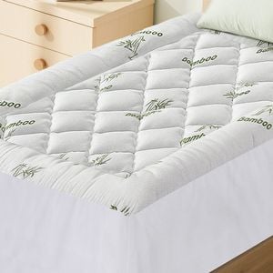 Giselle Bedding 5cm Pillowtop Mattress Topper Bamboo Cover Single