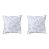 2PK Bianca Laurieton Square White Polyester/Cotton Cushion 43x43cm