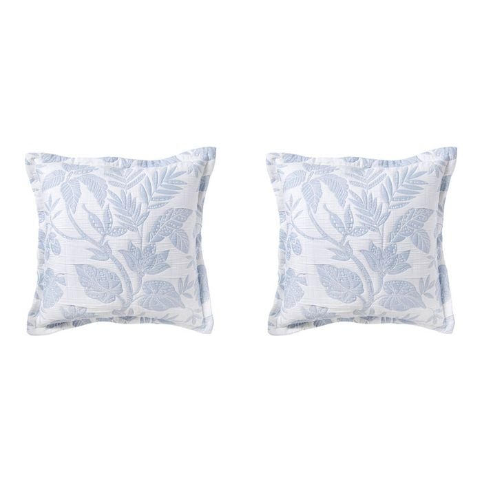 2PK Bianca Laurieton Square White Polyester/Cotton Cushion 43x43cm