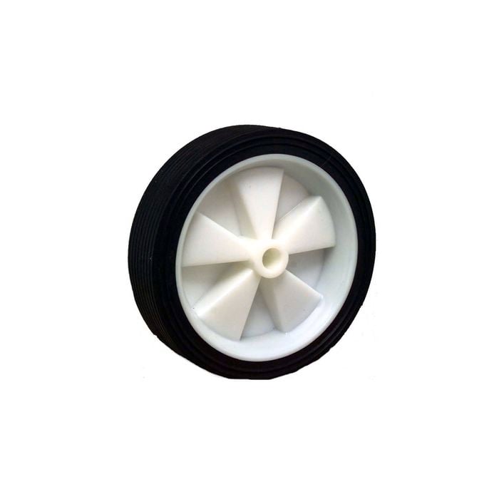 Move It 150mm Black Rubber Tyre with White Plastic Centre