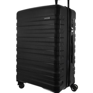 Pierre Cardin 4 Wheel Medium Hard-Shell Suitcase Travel Luggage 70cm Black