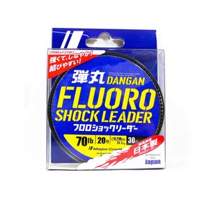 Majorcraft Dangan Fluorocarbon Shock Fishing Leader 30m Clear 70lb
