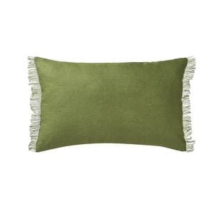 Vintage Design Homewares Olive French Linen Filled Cushion - 35cm x 55cm