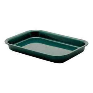 Kh Rectangular Tray Polypropylene Green 12 Pack Durable Plastic Serving Trays