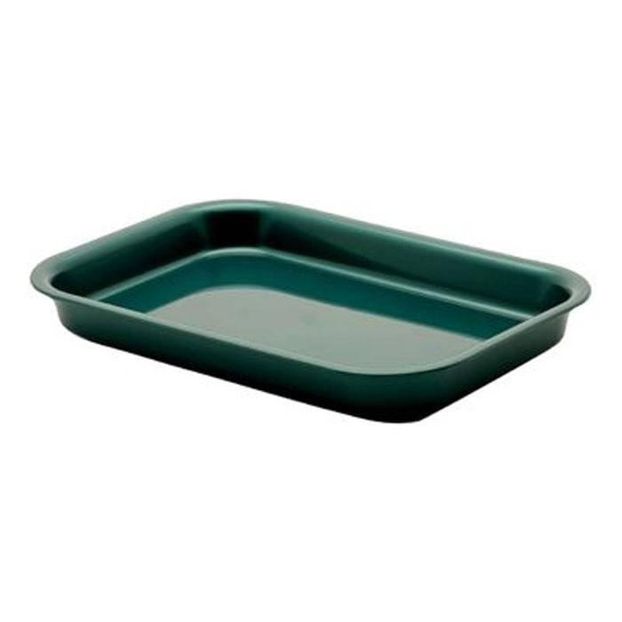 Kh Rectangular Tray Polypropylene Green 12 Pack Durable Plastic Serving Trays
