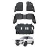 AUSGO 3-Row Set Car Floor Mats for Nissan Patrol Y62 2012-Onwards Floor Liners