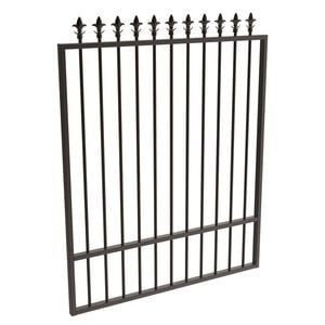 ProtectorAl 800 - 1200 x 1500mm Black Aluminium Spear Top Pool Gate With Mid Rail